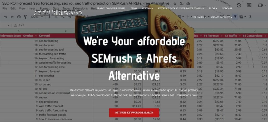 SEO Arcade home page